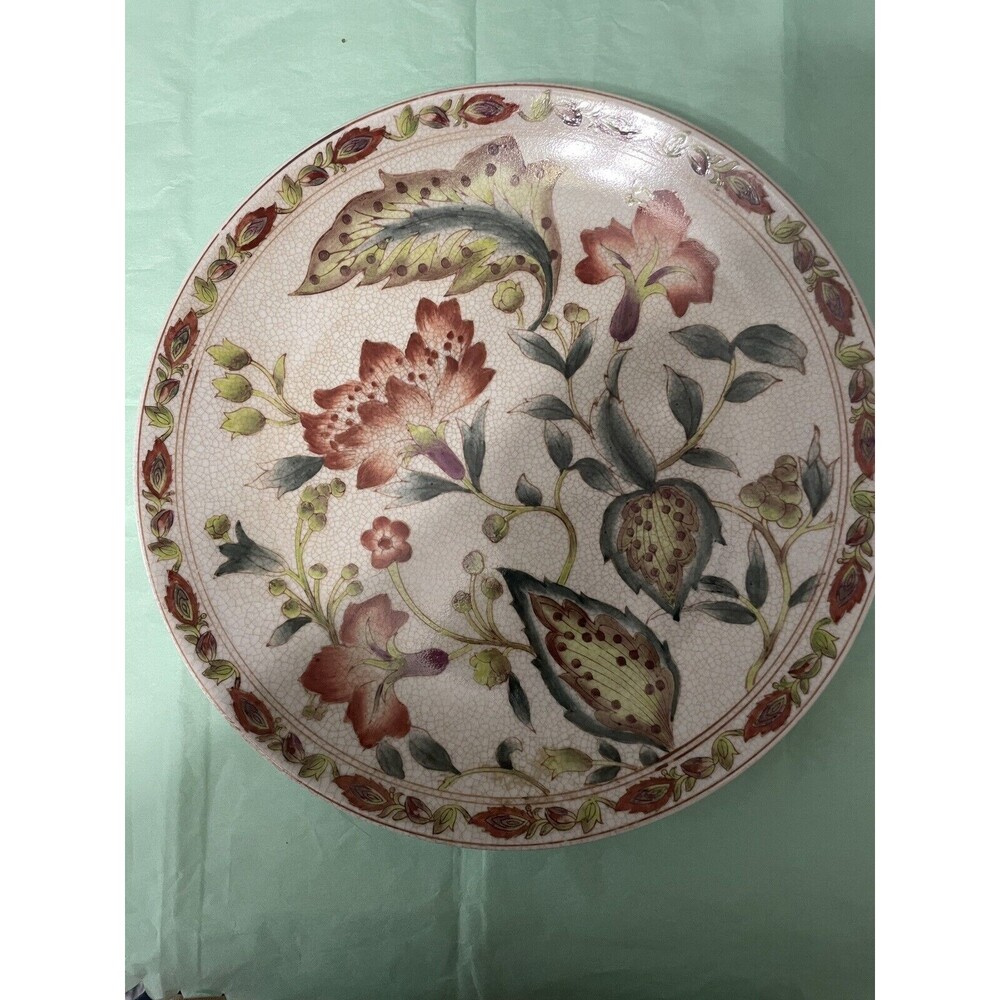 Beautiful Porcelain Enameled Plate - 10 1/2"